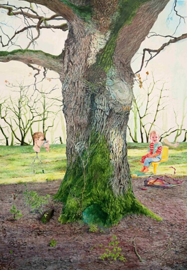 Ventoline Painting titled "Ventoline" by Julien Sama, Original Artwork, Acrylic