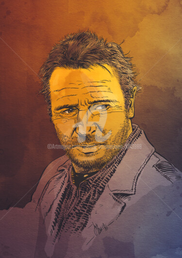 数字艺术 标题为“Digitaal Portret” 由Joseph Vanspauwen, 原创艺术品, 数字油画