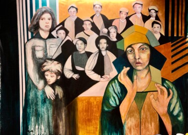Painting titled "C19" by Evangeli Papavassiliou, Original Artwork, Acrylic