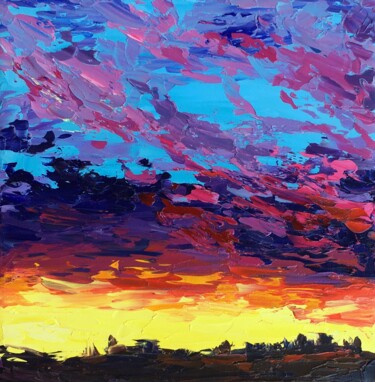 绘画 标题为“"On the Sunset"” 由Oxypoint, 原创艺术品, 油 安装在木质担架架上
