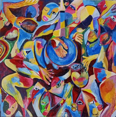 绘画 标题为“Music is life, soun…” 由Jafeth Moiane, 原创艺术品, 丙烯