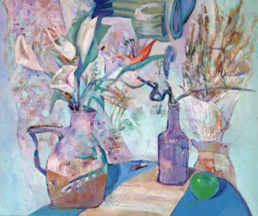 Painting titled "Still  life" by Marina Valtcheva, Original Artwork, Oil