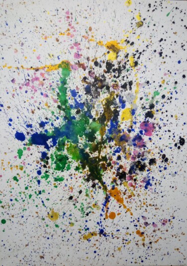 Peinture intitulée "Abstrait 3" par Robin Dubois (le CHAT), Œuvre d'art originale, Acrylique Monté sur Châssis en bois