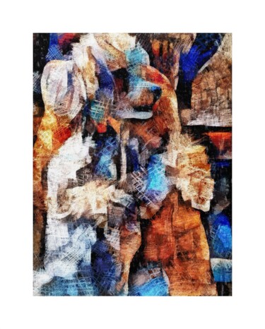 Arts numériques intitulée "MON AMIE LE CHIEN" par Patrice Vial, Œuvre d'art originale, Peinture numérique