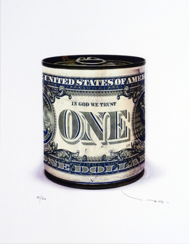 Tehos - One dollar tin can - b - Blue