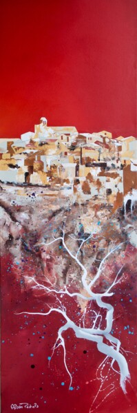 Pintura intitulada "L'envoûtante Minerv…" por Pedrola Alban, Obras de arte originais, Acrílico Montado em Armação em madeira