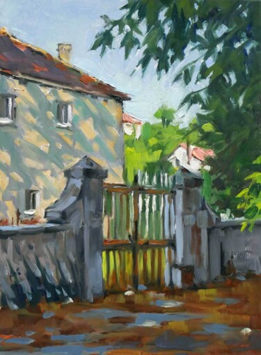 Painting titled "Petit matin à Flavi…" by Christian Arnould, Original Artwork, Oil