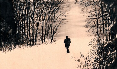 Among the Winter 27 / Среди зимы 27 Σχέδιο με τίτλο "Among the Winter 27…" από Владимир Абаимов, Αυθεντικά έργα τέχνης, Μελάνι