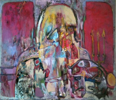 Painting titled "Altar" by Marina Valtcheva, Original Artwork, Oil