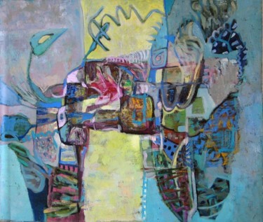 Painting titled "Contact" by Marina Valtcheva, Original Artwork, Oil