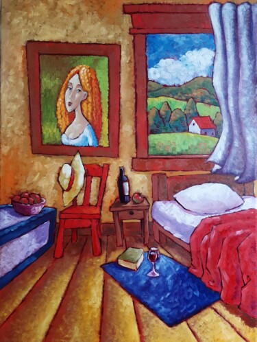 제목이 "Douce saison"인 미술작품 François Brisson로, 원작, 기름