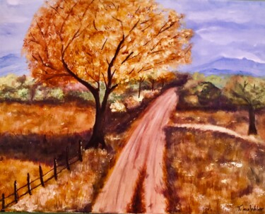 Pintura titulada "Q-306-Paisagem" por Telma Weber, Obra de arte original, Acrílico Montado en Bastidor de camilla de madera