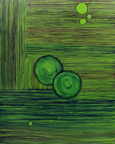 绘画 标题为“Floated by” 由Mohita Garg, 原创艺术品, 墨