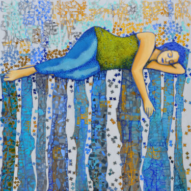 绘画 标题为“LE SOMMEIL PARADOXAL” 由Martine Tremblay Artiste Peintre, 原创艺术品, 丙烯 安装在artwork_cat.上