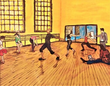 绘画 标题为“The Rehearsal” 由Timothy Seery, 原创艺术品, 丙烯