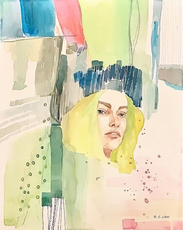 Painting titled "Calm 2" by Siu Chong Law Luo Shao Zhuang, Original Artwork, Watercolor