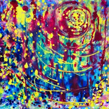 Lighthouse Abstract: Light in the Dark Original Painting Malerei mit dem Titel "Lighthouse Abstract…" von Diana Dimova - Traxi, Original-Kunstwerk, Acryl