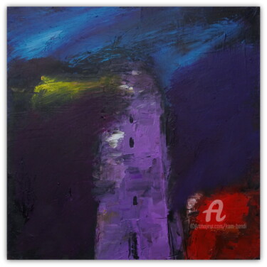 L'intuition est le phare de l'âme.( A.A.Y.) Peinture intitulée "L'intuition est le…" par Kam Bendi, Œuvre d'art originale, Huile Monté sur Carton