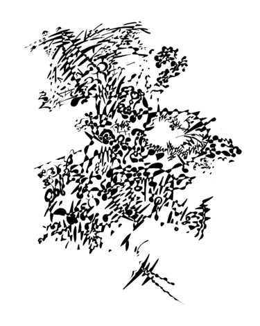 Drawing titled "Dimension 009041" by Alex Henk, Original Artwork, Ink