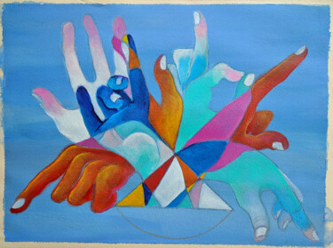 Painting titled "Pisces Cartilage" by Oberlin The Artist, Original Artwork, Acrylic
