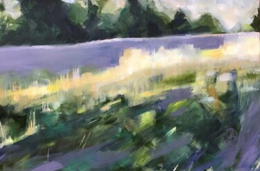 Ζωγραφική με τίτλο "Evening shadows" από Sandra Haney, Αυθεντικά έργα τέχνης, Λάδι Τοποθετήθηκε στο Ξύλινο φορείο σκελετό