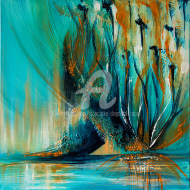 Peinture intitulée "Saturnie" par Françoise Dugourd-Caput, Œuvre d'art originale, Huile Monté sur Châssis en bois