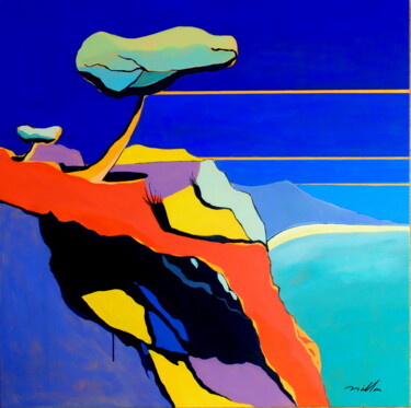 Peinture intitulée "lumières du Guern" par Mikael Billon, Œuvre d'art originale, Acrylique