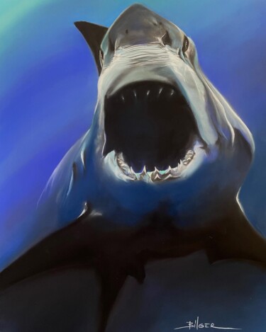 图画 标题为“« Jaws »” 由Franck Bilger, 原创艺术品, 粉彩