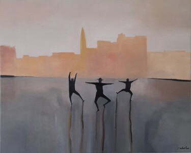 Tower of Babel Peinture intitulée "Tower of Babel" par Mariusz Makula, Œuvre d'art originale, Huile