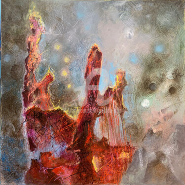 W przestrzeni Pintura intitulada "W przestrzeni" por Anna Lupa-Suchy, Obras de arte originais, Óleo