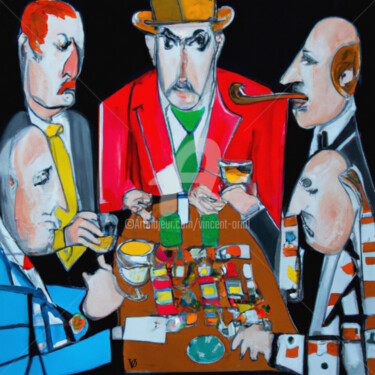 数字艺术 标题为“"Jeux d'argent"” 由Vincent Oriol, 原创艺术品, 数字油画