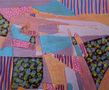Peinture intitulée "Vue du Ciel" par Chrystelle Ragot, Œuvre d'art originale, Acrylique