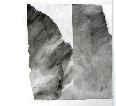 Painting titled "Zen of Water" by Hongyun He, Original Artwork, Ink