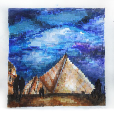 Peinture intitulée "Paris2022" par Artem Danevych, Œuvre d'art originale, Aquarelle