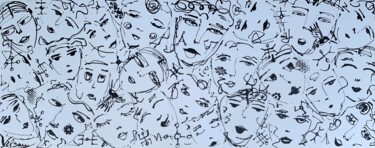 绘画 标题为“Expressions 3” 由Veronica Vilsan, 原创艺术品, 丙烯 安装在木质担架架上