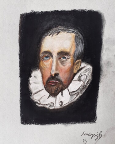 Study of Van Dyck (Modern Version) Σχέδιο με τίτλο "Study of Van Dyck (…" από Amazeigh Bouzékri, Αυθεντικά έργα τέχνης, Κοντέ