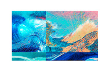 Arts numériques intitulée "composition vague" par Philippe Cadet, Œuvre d'art originale, Peinture numérique