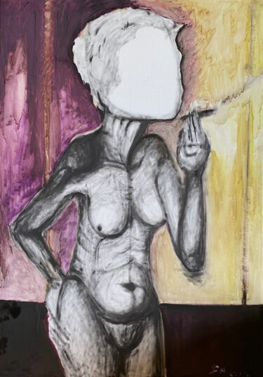 ere++ / The three ages of woman - {$M} Painting titled "ere++ / The three a…" by Leni Smoragdova, Original Artwork, Oil Mounted on Wood Stretcher frame