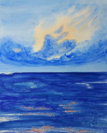 Malerei mit dem Titel "The conversation of…" von Olena Yemelianova, Original-Kunstwerk, Aquarell