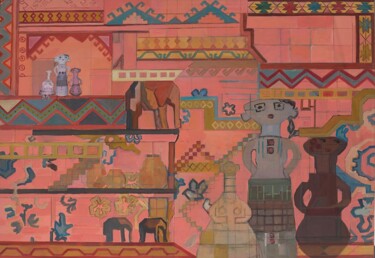 绘画 标题为“Composition II” 由Maral Der Boghossian, 原创艺术品, 油