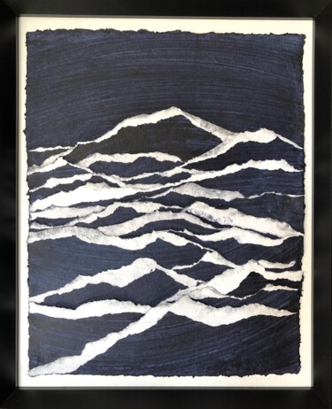 Collages titled "Desert Signe XXXX (…" by Sylvie Guyomard, Original Artwork, Paper Mounted on Wood Panel
