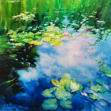 绘画 标题为“Reflections on the…” 由Vlada Kadymova, 原创艺术品, 油 安装在木质担架架上