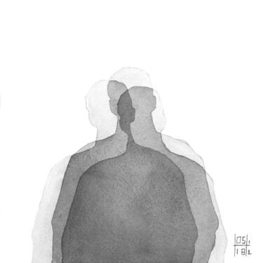 绘画 标题为“Me, Myself and I Sé…” 由Henri-Marc Benoit, 原创艺术品, 水彩
