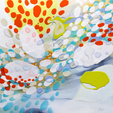 Marée montante Peinture intitulée "Marée montante" par Chantal Proulx, Œuvre d'art originale, Acrylique Monté sur Panneau de bois