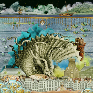 数字艺术 标题为“Down Where It's Wet…” 由Toby Leon, 原创艺术品, 照片蒙太奇