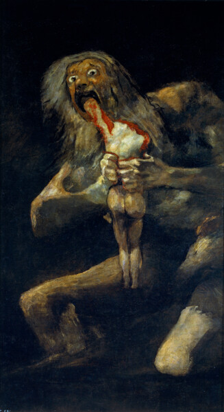 Saturn Devouring His Son Peinture intitulée "Saturn Devouring Hi…" par Francisco Goya, Œuvre d'art originale, Huile