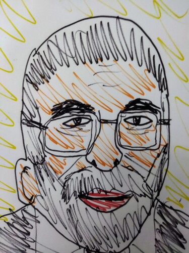 Dessin intitulée "Francis Ford Coppola" par Iheb Gharbi, Œuvre d'art originale, Marqueur