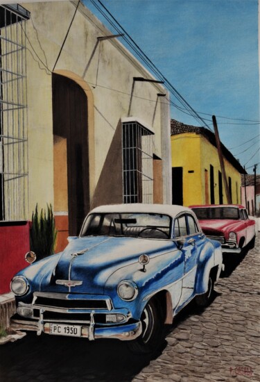 Drawing titled "HAVANA" by Patrick Casado, Original Artwork, Pencil
