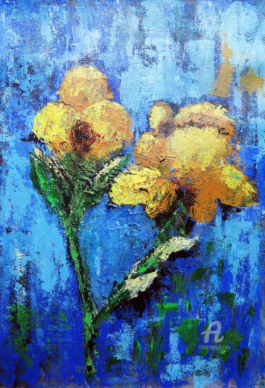 제목이 "Abstract Canna Lily…"인 미술작품 Indrani Ghosh로, 원작, 아크릴