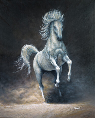 Painting titled "Freedom no5 - Wild…" by Chamindra De Silva Abeyewickreme, Original Artwork, Acrylic
